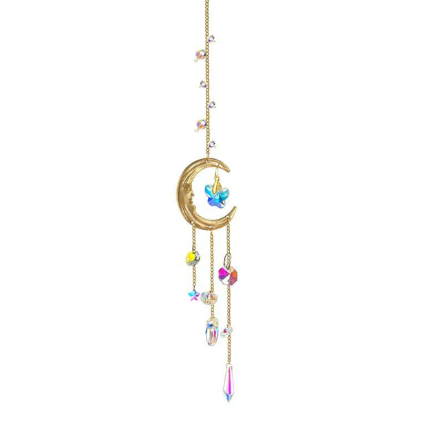 Rainbow Prism Wind Chimes - Artificial Crystal Hanging Pendant Decor