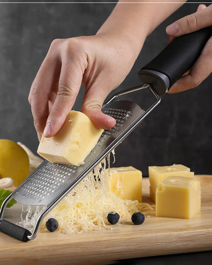 Multipurpose Cheese Slicer - Stainless Steel Kitchen Tool with Black Handle