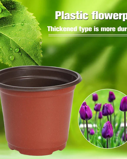 50/20pcs Plastic Flowerpots Simple Nursery Seedling Pot Flowers Seed Breeding Planters Container Box Garden Supplies Tool