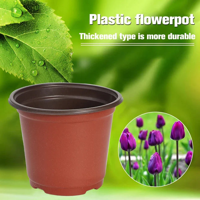50/20pcs Plastic Flowerpots Simple Nursery Seedling Pot Flowers Seed Breeding Planters Container Box Garden Supplies Tool