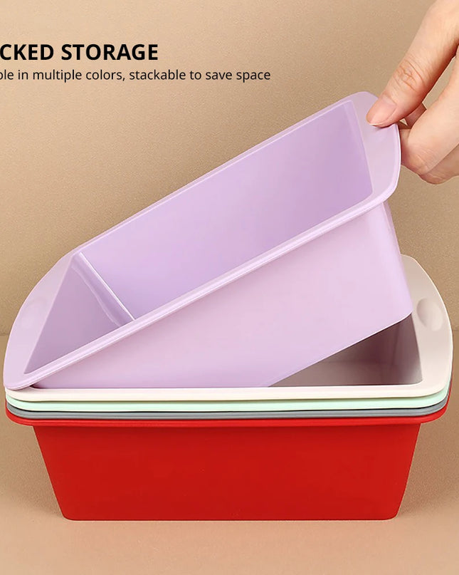 Eco-Friendly Silicone Baking Tray - Easy Demold Square Cake Mold