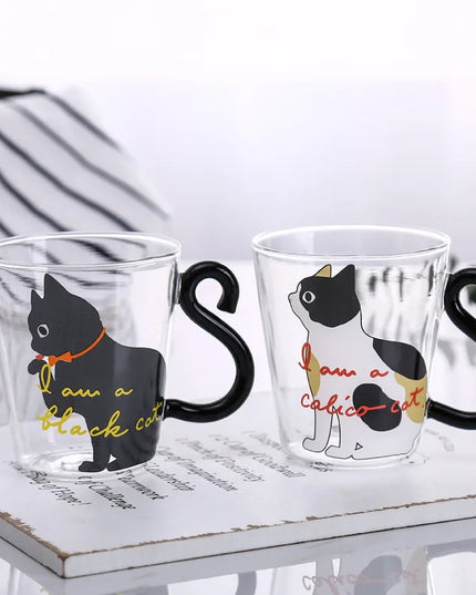 250ml Cute Cat Mugs Coffee Cups with Handle