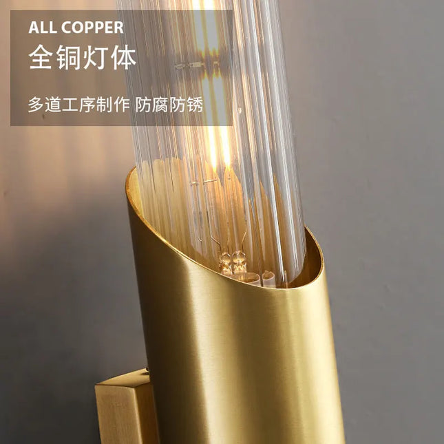 Gold E27 Wall Lamp - Modern Minimalist Design for Bedroom & Living Room
