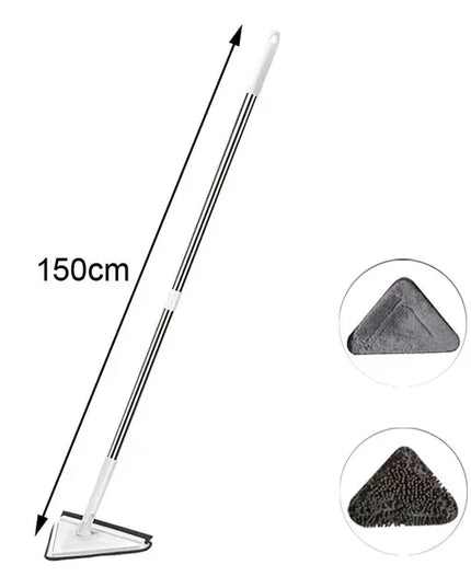 Triangle 360 Adjustable Telescopic Cleaning Mop - Eco-Friendly Brush Tool