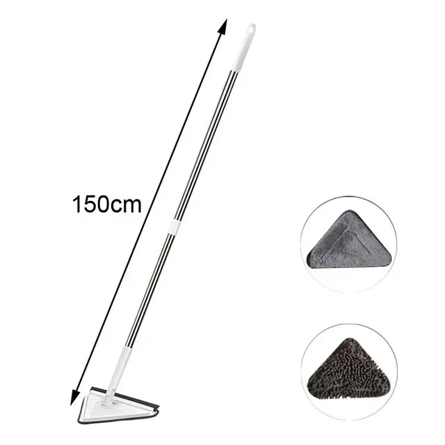 Triangle 360 Adjustable Telescopic Cleaning Mop - Eco-Friendly Brush Tool
