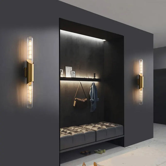 Gold E27 Wall Lamp - Modern Minimalist Design for Bedroom & Living Room