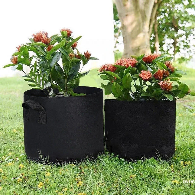 5PCS 3-30 Gallons Garden Vegetable Planting Bag Felt Grow Bags Plant Seedling Bag for Potato Tomato Flower Planting Accessories