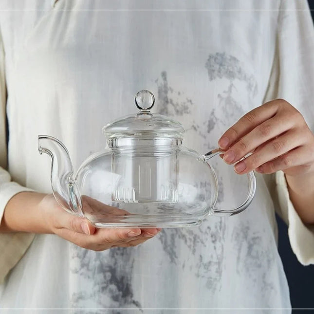 400ml/1000ml Glass Teapot Filterable Heat-resistant