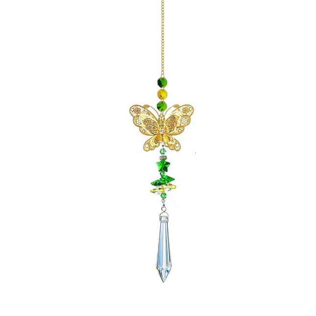 Rainbow Prism Wind Chimes - Artificial Crystal Hanging Pendant Decor