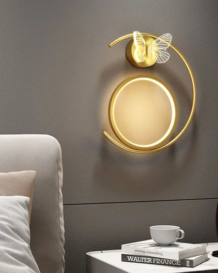 Modern Golden Butterfly LED Wall Lamp - Stylish Home Decoration