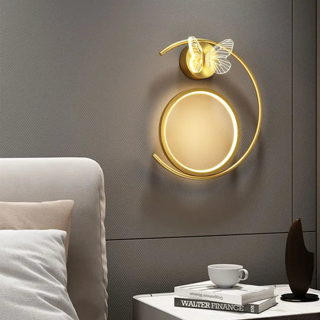 Modern Golden Butterfly LED Wall Lamp - Stylish Home Decoration