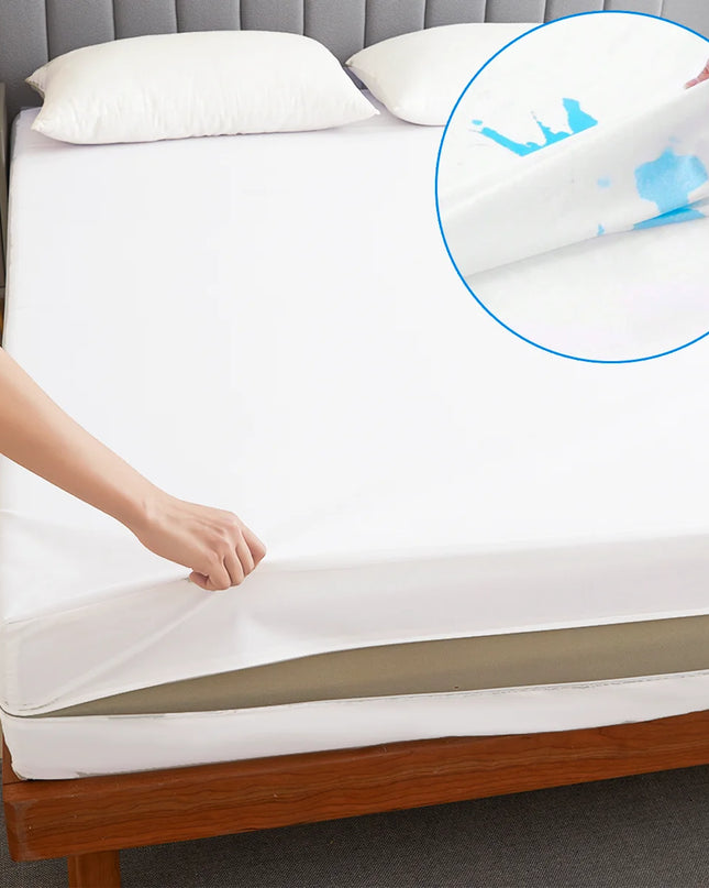 Waterproof Mattress Protector with Zipper - Soft & Noiseless Cover