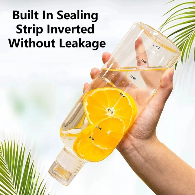 300-1000ml Glass Water Bottle Large Capacity