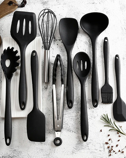 Eco-Friendly Silicone Kitchen Utensils - Versatile 10-Piece Set