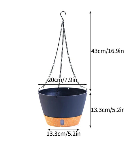 Modern Hanging Basket Flowerpot for Chlorophytum - Green Plant Decor