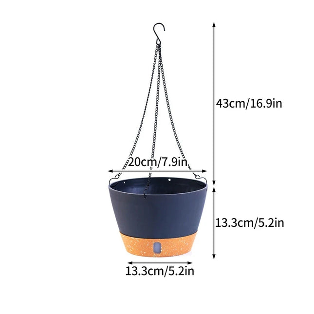 Modern Hanging Basket Flowerpot for Chlorophytum - Green Plant Decor