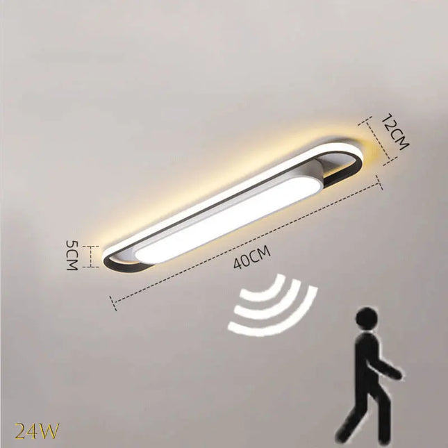 Modern LED Ceiling Light for Living Room -  Long Strip, Minimalist Design