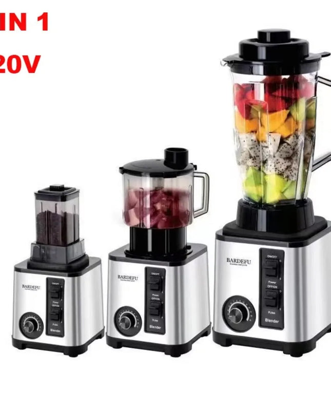 BIAONU 220V 3L 6-in-1 Blender - Stainless Steel Large Capacity