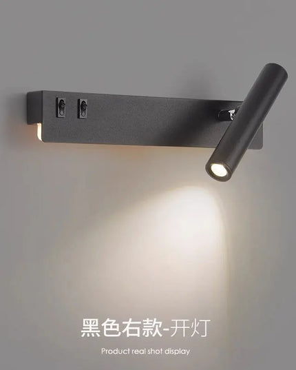 Modern Minimalist LED Wall Light - Rotatable Spotlight for Bedroom