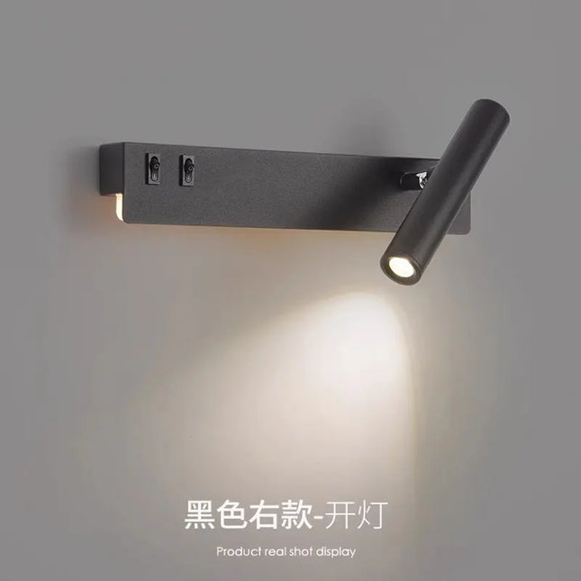 Modern Minimalist LED Wall Light - Rotatable Spotlight for Bedroom