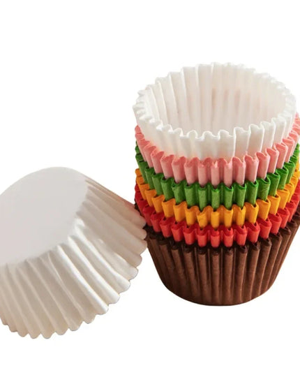 100pcs Disposable Muffin Cups Egg Tart Molds