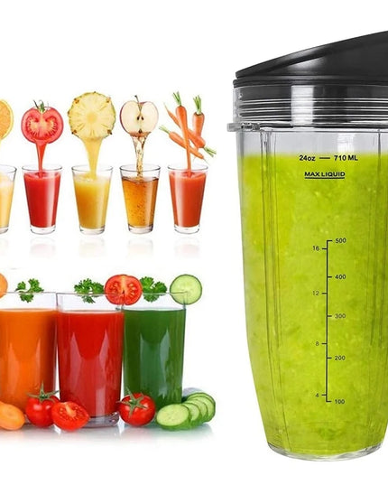 Y21A Replacement 24Oz Cups with Spout Lid for Nutri Ninja Blenders