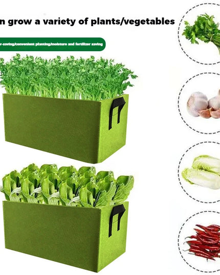 Rectangle Felt Garden Grow Bag - Eco-Friendly Planting Pot for Vegetables