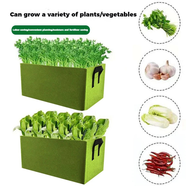 Rectangle Felt Garden Grow Bag - Eco-Friendly Planting Pot for Vegetables