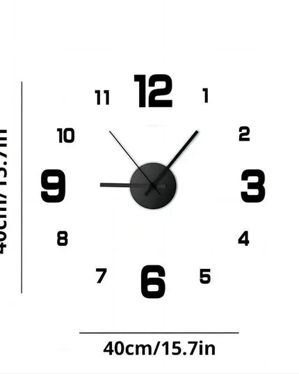 Creative Frameless DIY Wall Clock