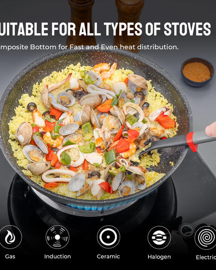 Fadware Non-Stick Frying Pan Set - Removable Handle, Induction Safe