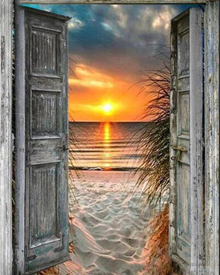 Sunset Beach Seascape Canvas Print - Nordic Landscape Wall Art Decor