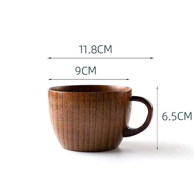 Handmade Wooden Big Belly Cups - Eco-Friendly Drinkware for Beer, Tea & Coffee
