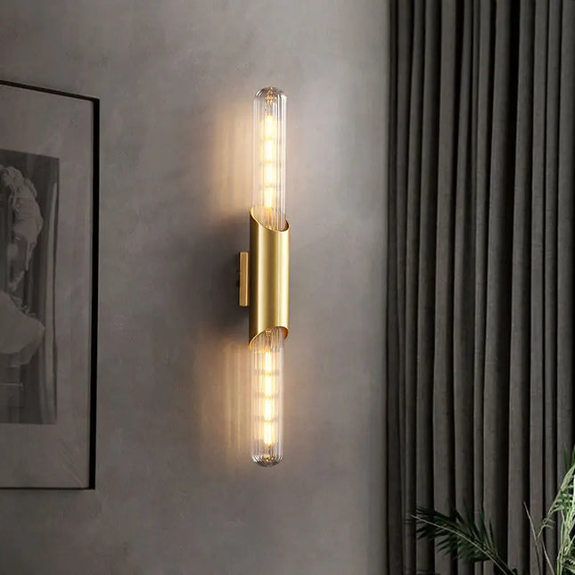 Gold E27 Wall Lamp - Modern Minimalist Design for Bedroom & Living Room