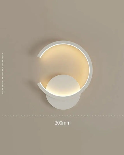 Modern LED Wall Light - Black & White Semicircle Design for Home