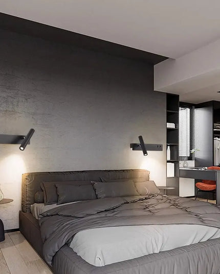 Modern Minimalist LED Wall Light - Rotatable Spotlight for Bedroom