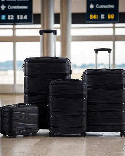 Modishion 4-Piece Travel Trolley Suitcase Set - Lockable & Lightweight