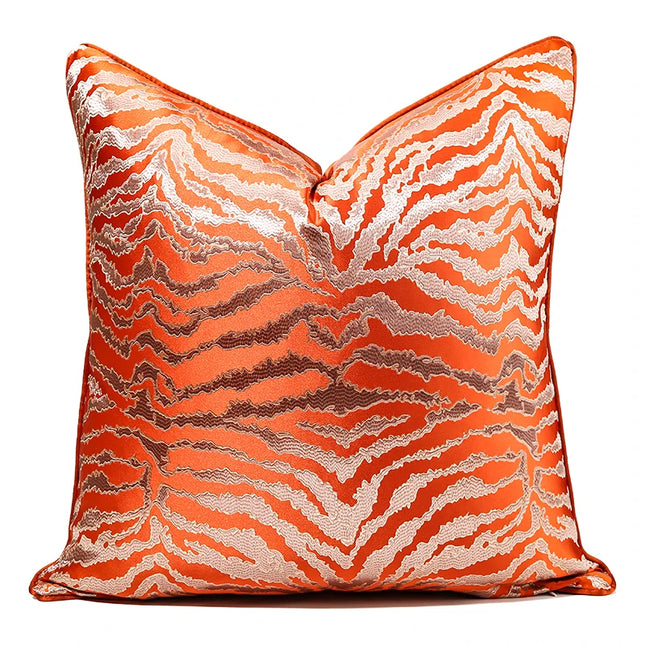 Anqianny Golden Cushion Cover - Tiger Zebra Pattern for Sofa Decor