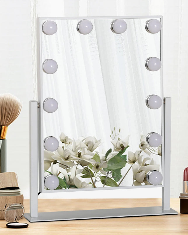 Modishion LED Makeup Mirror - Adjustable Color & Brightness for Flawless Makeup