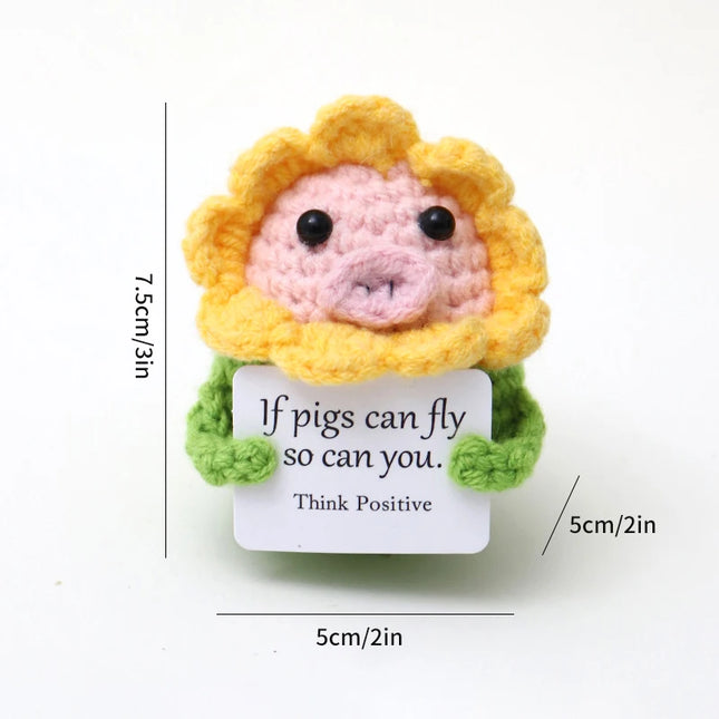 Positive Crochet Bee Miniature Decor - Kawaii Fruit & Vegetable Ornament