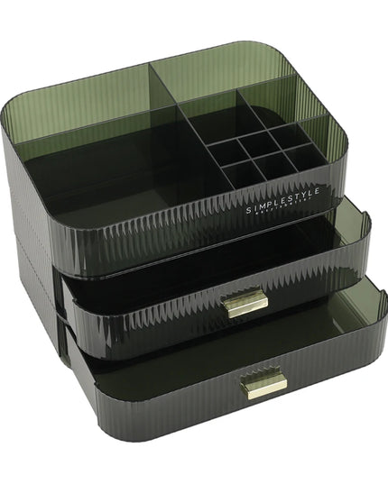Modishion Large Capacity Makeup Organizer - 2 Drawers, Stylish Design