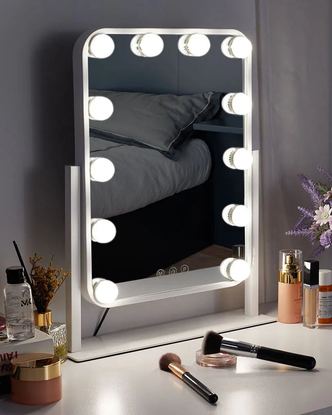 Modishion Hollywood Makeup Mirror - 12 LED Lights, Smart Control