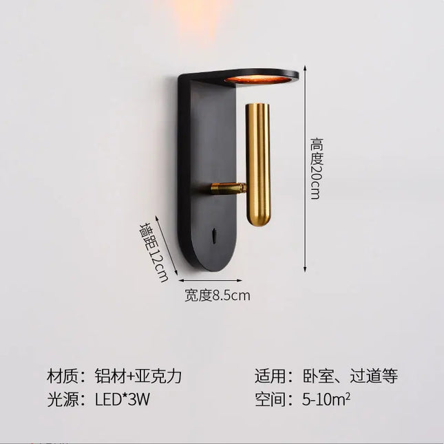 Modern Wall Mounted LED Lamp - Nordic Design for Bedroom & Hallway