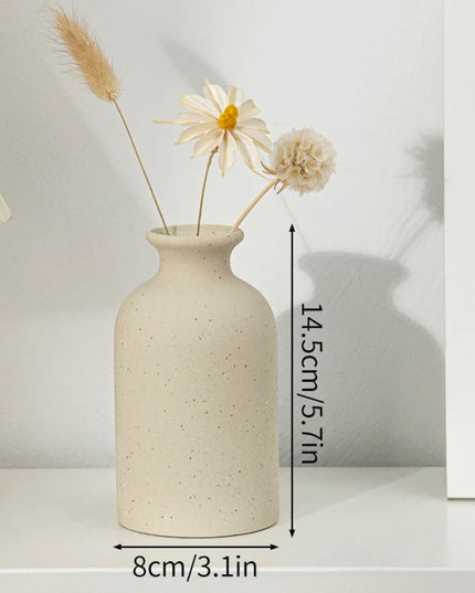 Modern White Ceramic Vase - Nordic Decorative Flower Pot for Home Decor