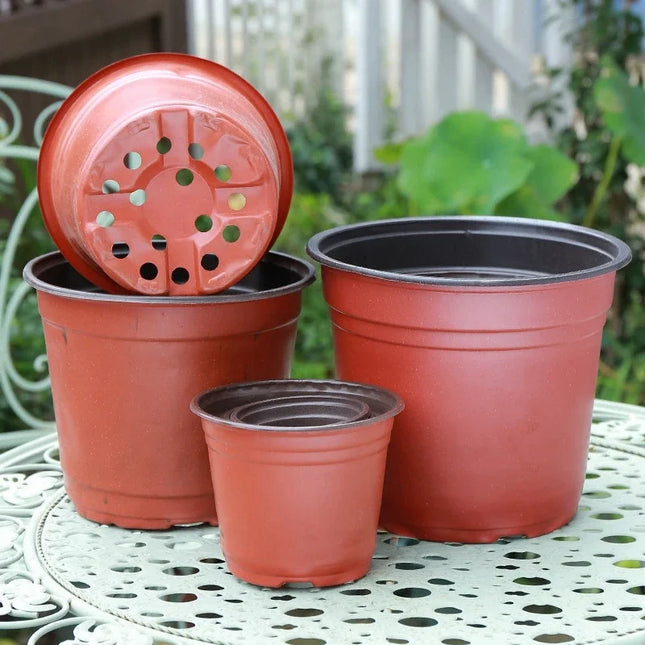 50/20pcs Plastic Flowerpots Simple Nursery Seedling Pot Flowers Seed Breeding Planters Container Box Garden Supplies Tool