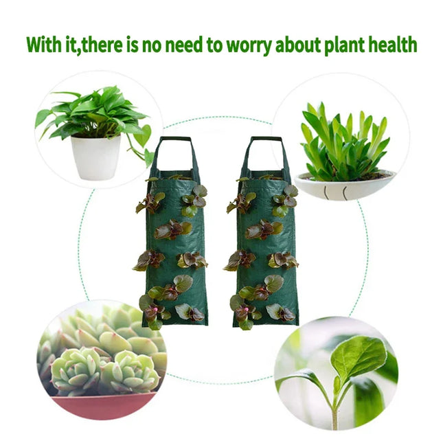 Vertical Garden Hanging Grow Bags - Indoor Outdoor Planter Pots for Vegetables