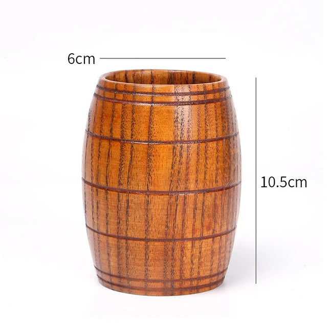 Handmade Wooden Big Belly Cups - Eco-Friendly Drinkware for Beer, Tea & Coffee
