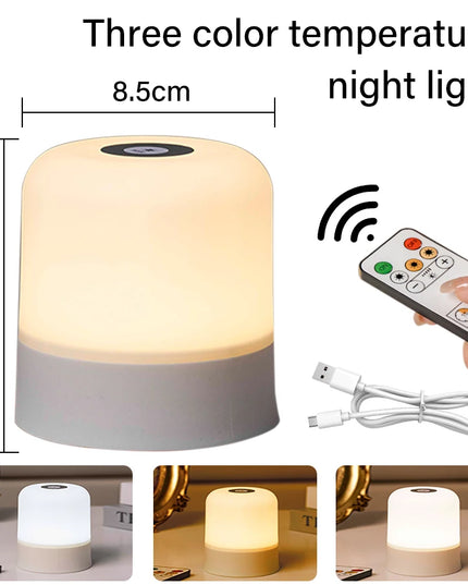 Rechargeable Touch LED Night Light - Dimmable USB Table Lamp