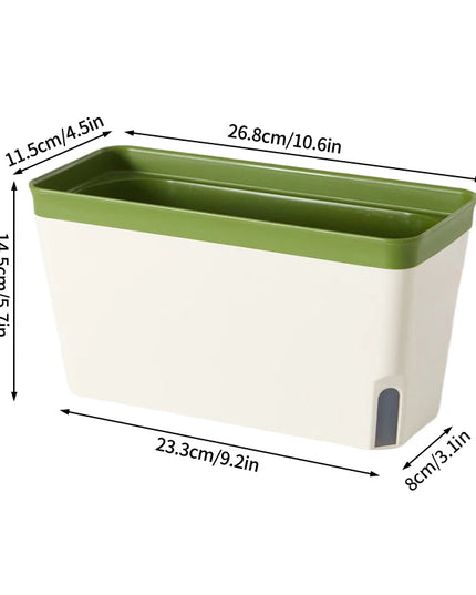 Thickened Plastic Flower Pot - Self-Watering Double-Layer Design for Plants