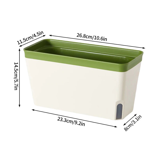 Thickened Plastic Flower Pot - Self-Watering Double-Layer Design for Plants