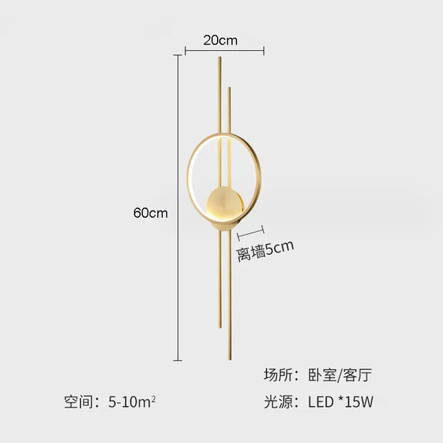 Modern Minimalist Wall Lamp - Creative Nordic Design for Living Room